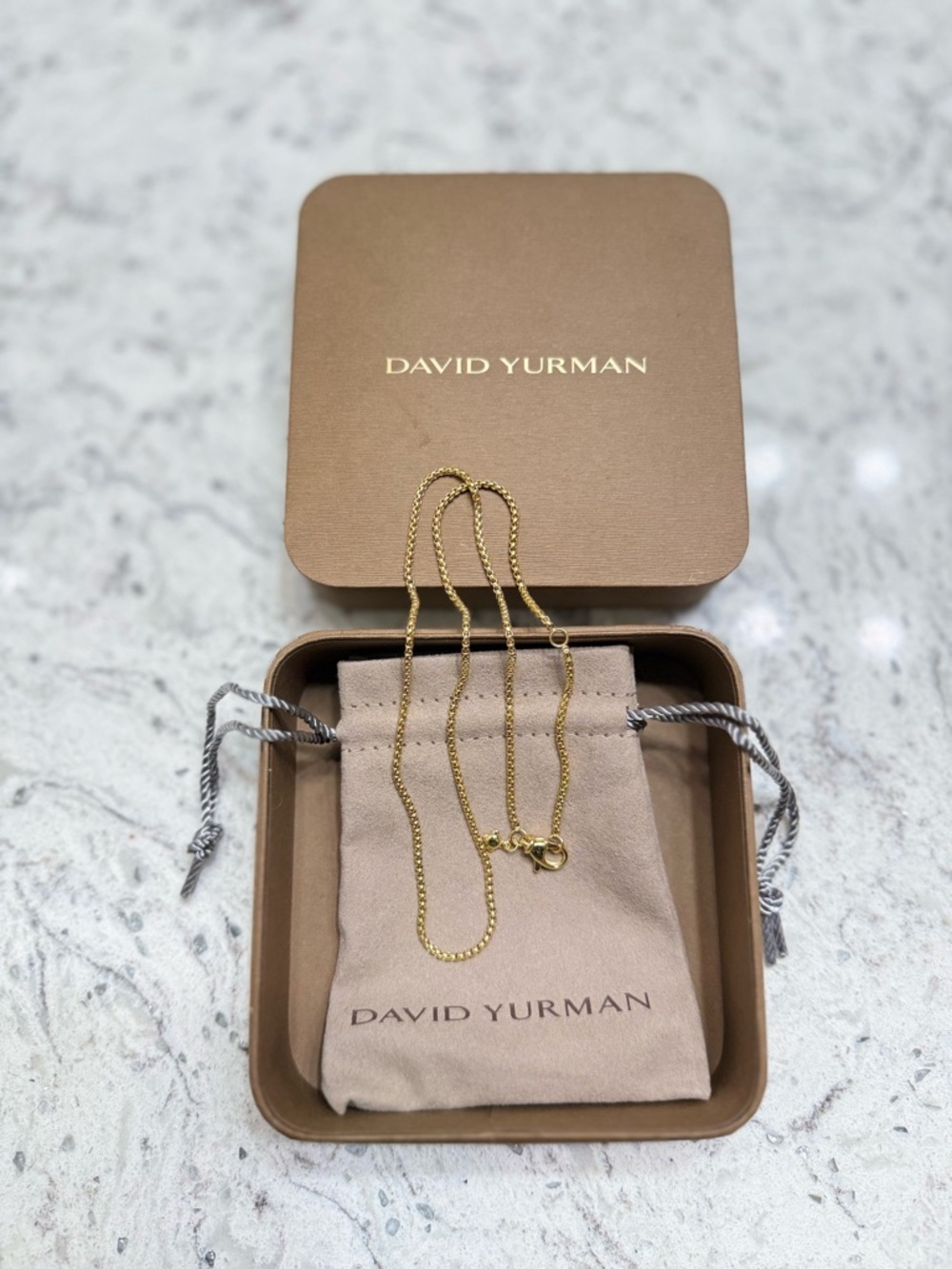 David Yurman Yellow Gold Rope Chain Necklace - 20 inches